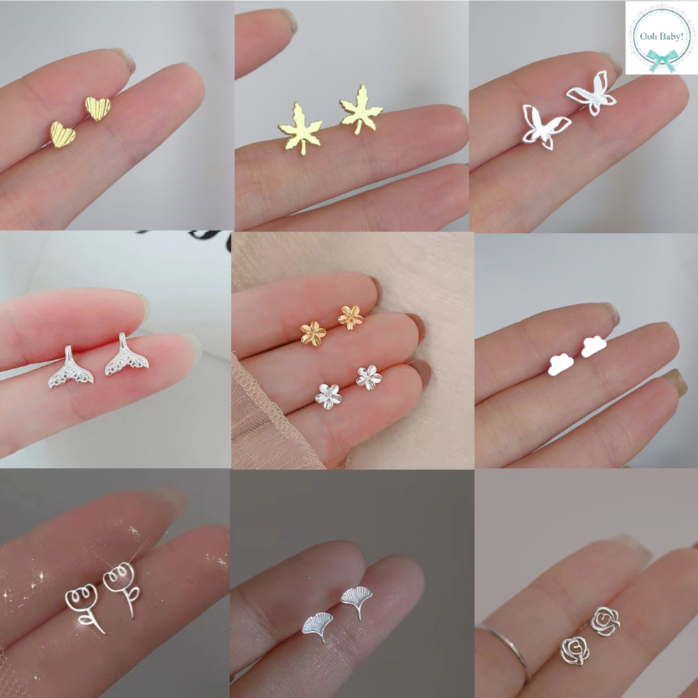 Earring 925 Silver Needle Girl Women Ins Mini Earing/ Ear Studs Subang Telinga [Ready Stock Malaysia]