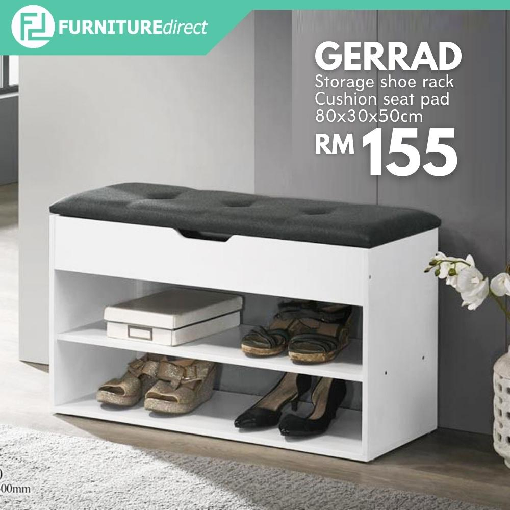 Furniture Direct GERRAD 2288A 4 tier shoe rack and bamboo shoe rack/ rak kasut plastik/