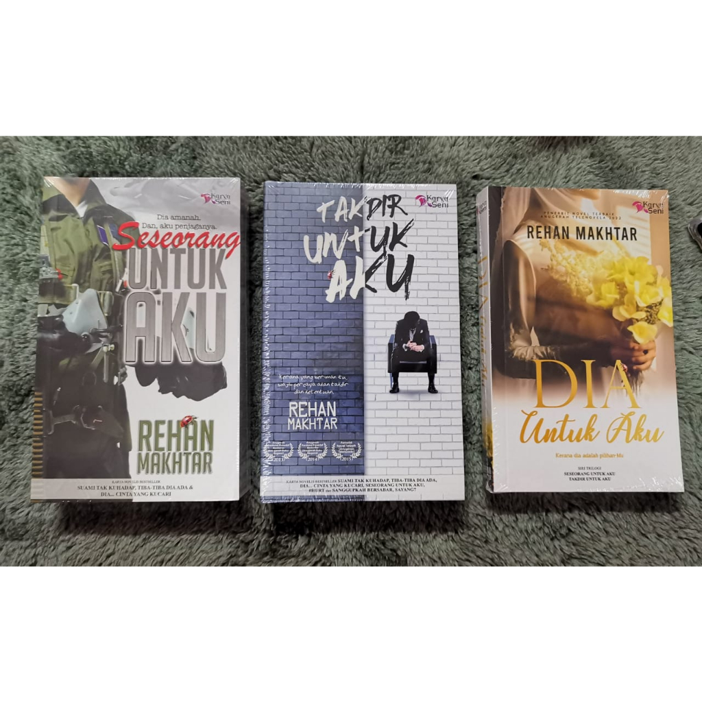 ? KOMBO 3 BUAH RM75 DPT 3 NOVEL? satu SESEORANG UNTUK AKU, satu  TAKDIR UNTUK AKU,satu  DIA UNTUK AKU? REHAN MAKHTAR
