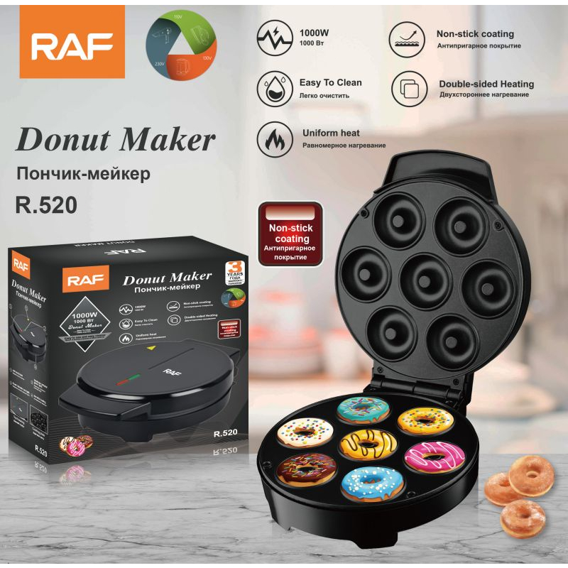 <RAF> 7 Holes Mini Donut Maker  Donut Machine Doughnut Maker Breakfast Cake Waffle Maker Sandwich Maker