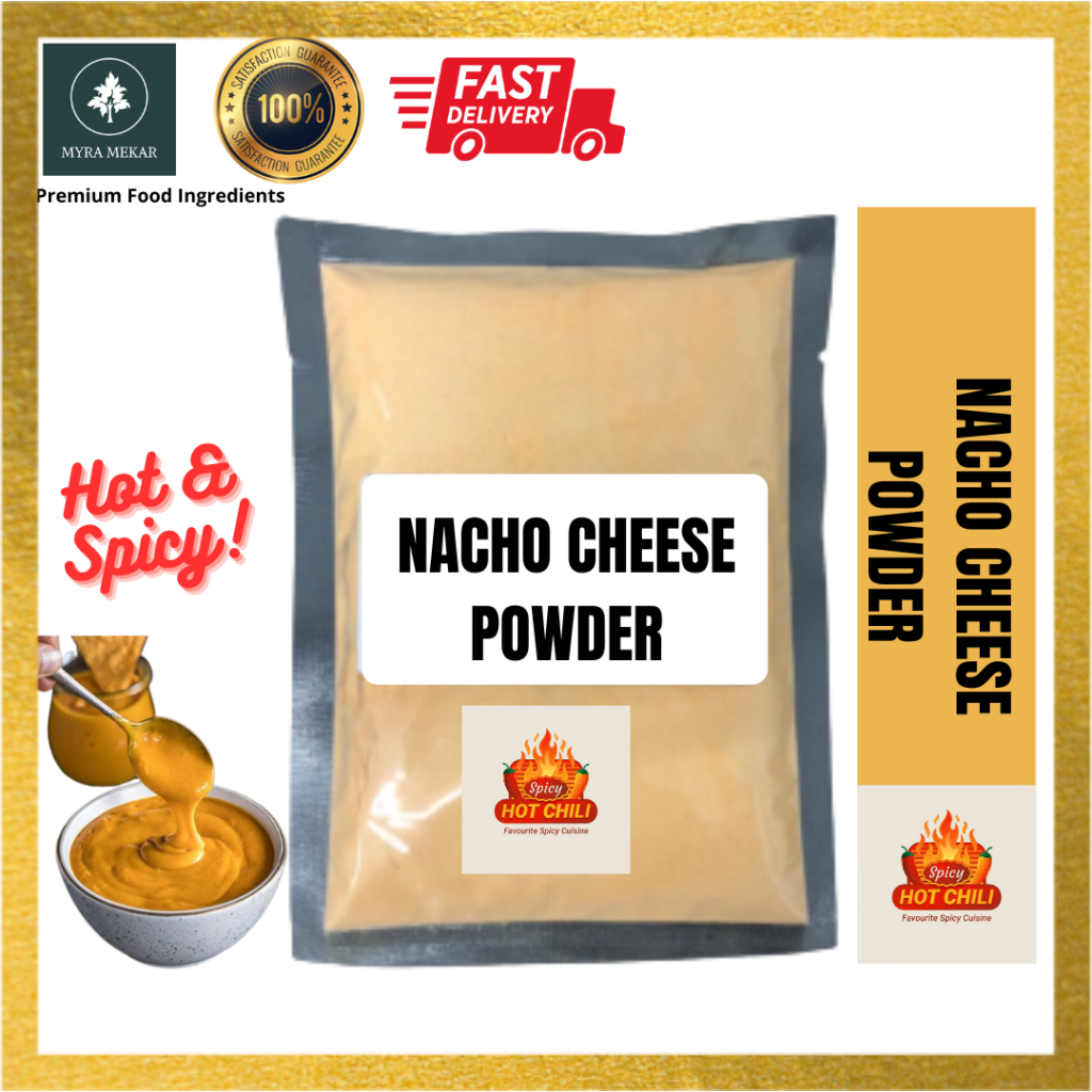 Myra Mekar Hot & Spicy Nacho Cheese Powder Original Serbuk Keju Nacho Dip Sauce Cheesy Wedges KFC Original Cheese Sauce