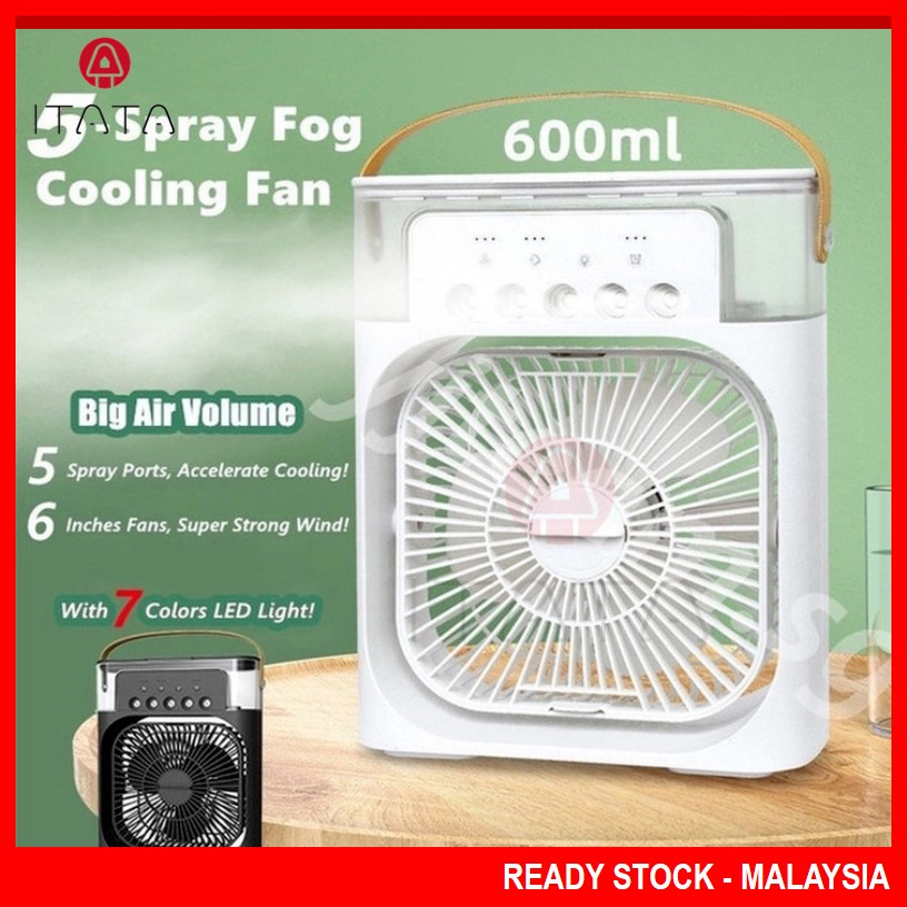 600ml USB Air Cooler Portable Mist Fan Kipas Sejuk Cooling Mode Mini