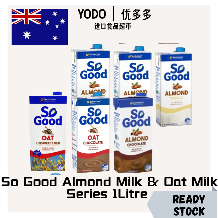 So Good Almond Milk & Oat Milk Series Unsweetened/ Chocolate/ Original/ Vanilla 1Litre 杏仁奶 & 燕麦奶系列