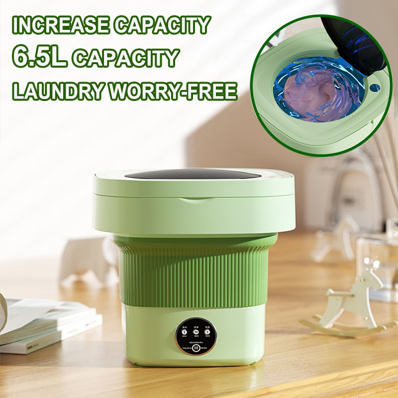 Portable Washing Machine, 6L Foldable Mini Washing Machine for Underwear,  Clothes Washing Machines with Drain Basket, Portable Washer, for Apartment
