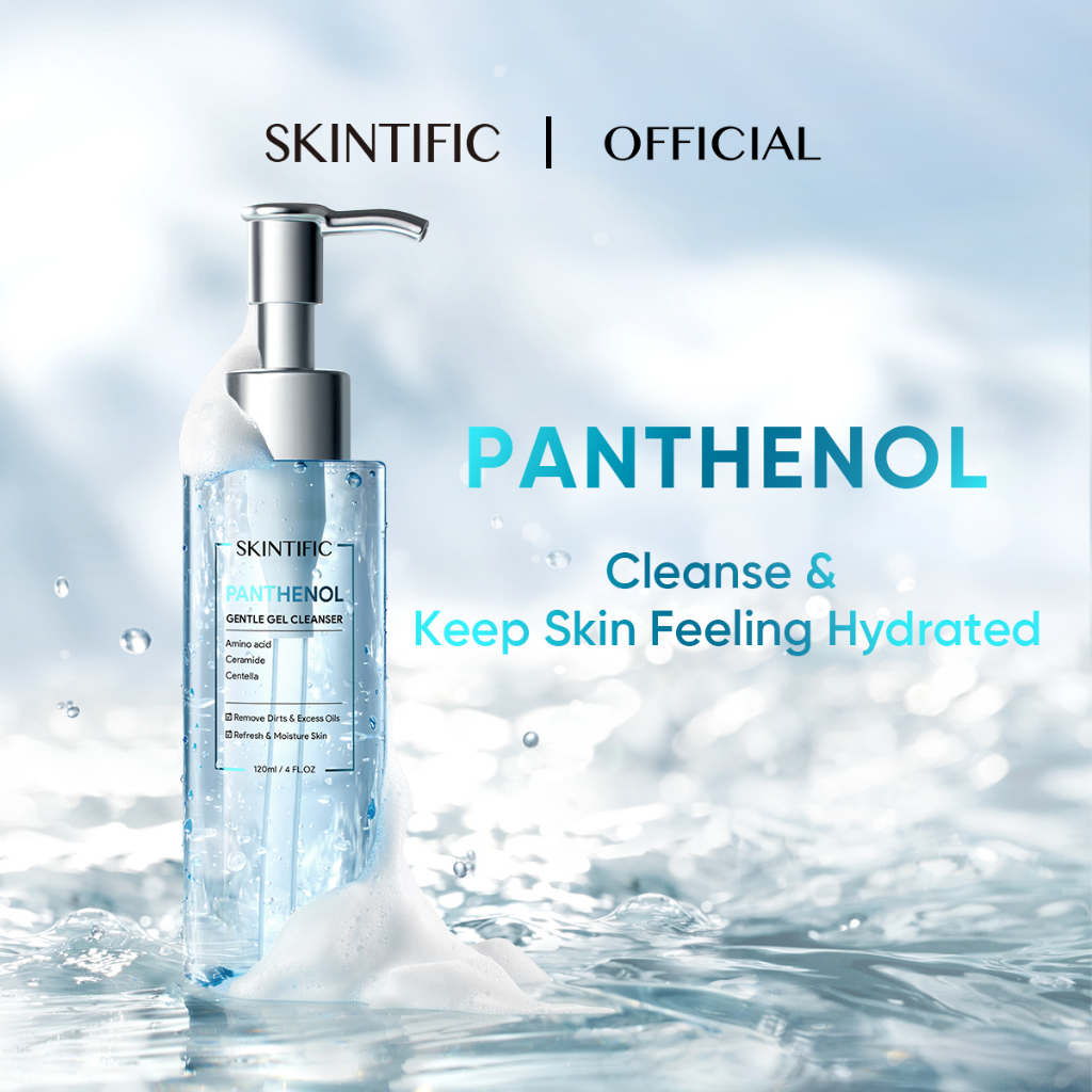 SKINTIFIC Panthenol Gel Cleanser Cleaning Hydrating Moisturize Smoothing Skin Face Wash Amino Acid Oil Control (120ml)