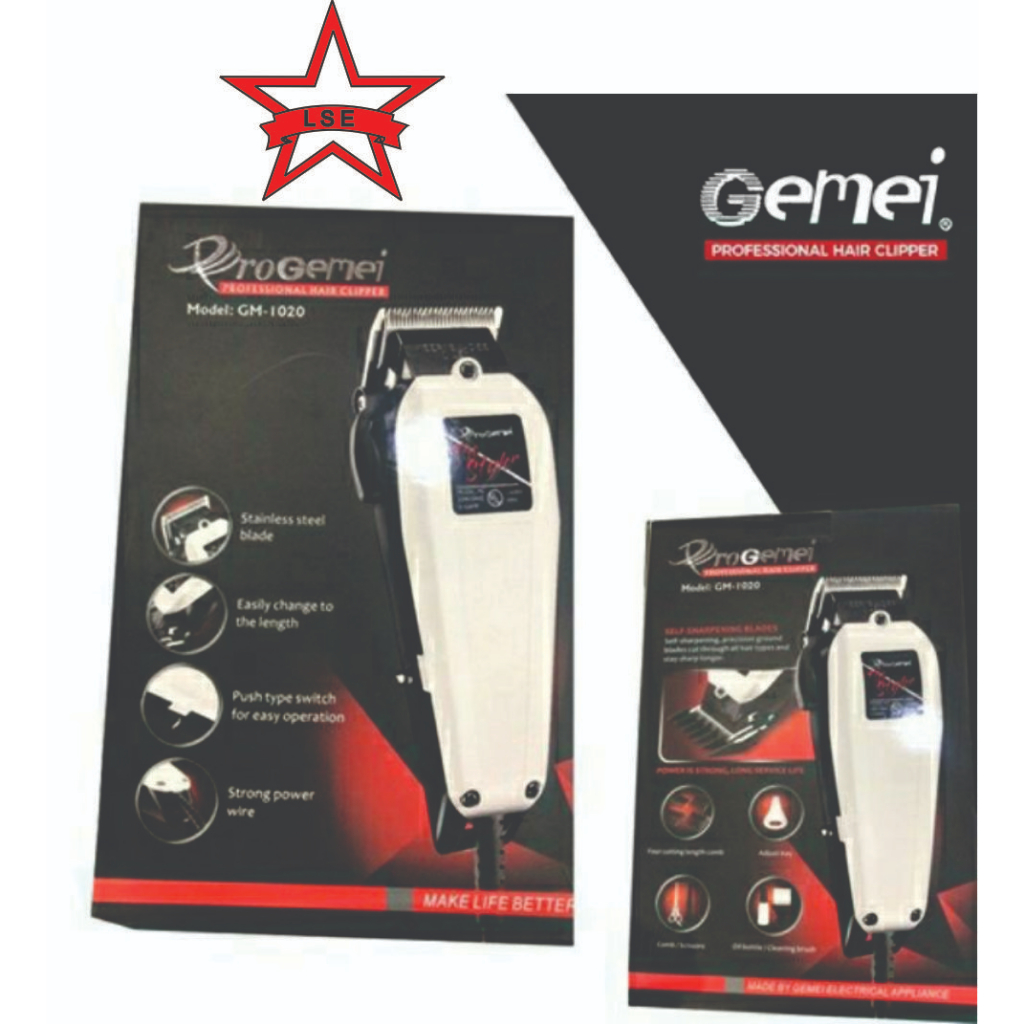 Geemy GM 1020 Professional Hair Clipper Rechargeable Hair Trimmer Mesin Gunting atau Potong Rambut
