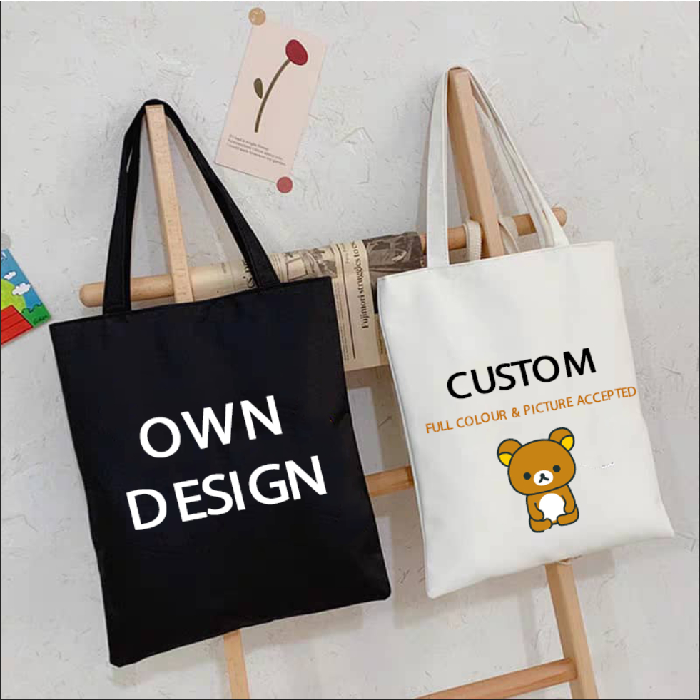 Customize Canvas Bag Tote Bag Custom Bag Printing Canvas Bag Personalised Tote Bag Name Picture Full Colour 批量定制帆布袋环保袋