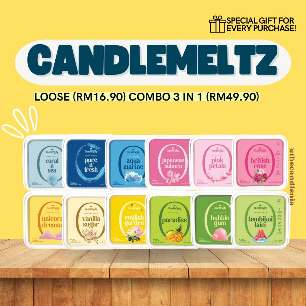 CANDLENUTSBYNADIA - CANDLE MELTZ / Scented Candle / Lilin Wangi / Pewangi Rumah