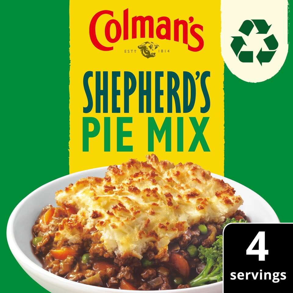Colman's Shepherd's Pie/Lamb Hotpot/Sausage Casserole Recipe Mix 50G/ Colmans Big Night in Chicken Kebab, Vegan 30g