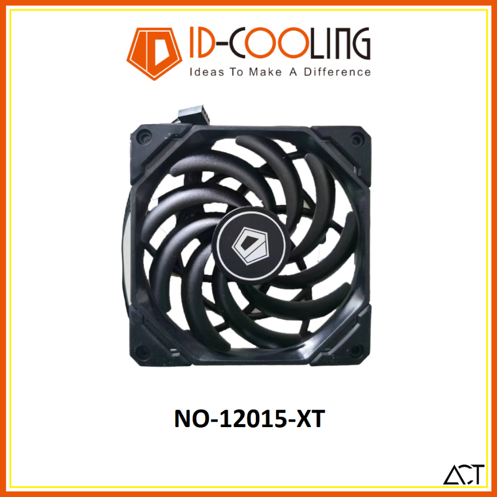 ID-COOLING NO-12015-XT 12cm Casing Thin Fan ( 15mm ) 4pin pwm Black SLIM FAN