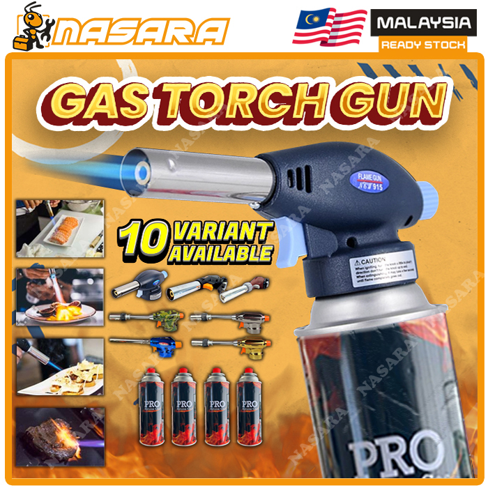 Nasara Portable Multipurpose Gas Torch Gun Butane Gas Flame Gun Thrower Welding Fire Maker / Pemetik Api / 喷火枪 煤气罐