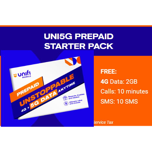 UNI5G PREPAID STARTER PACK)Unlimited 4G Data *Unlimited 5G Data Unlimited Calls to all network