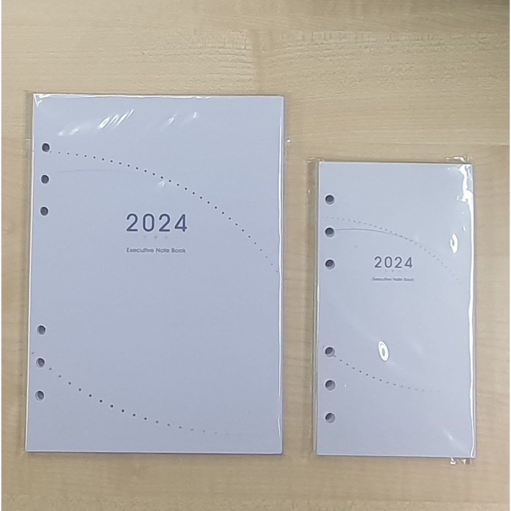 [Ready Stock]2024 Diary Planner A5 Organizer Loose Leaf Refill 2024 Executive Notebook Text 6"O" Ring Diary Refill
