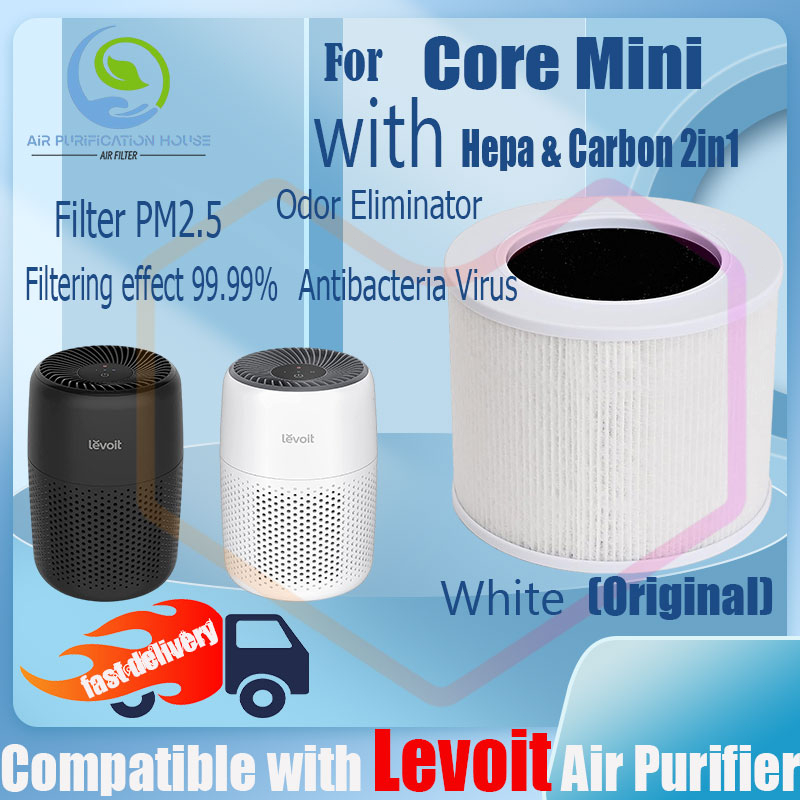 【Original and Authentic】Replacement Compatible with levoit Core Mini Filter Air Purifier Accessories HEPA&Active Carbon