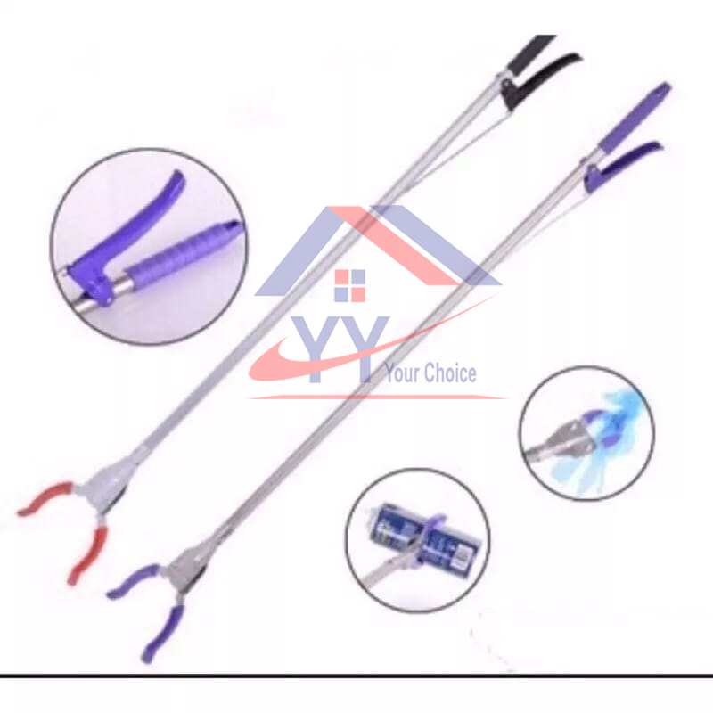 Pick Up Picker Clip Pliers Household Cleaning Tools Reaching Tool Penyepit Sampah Full Metal S/Steel Rubbish Trash Clip