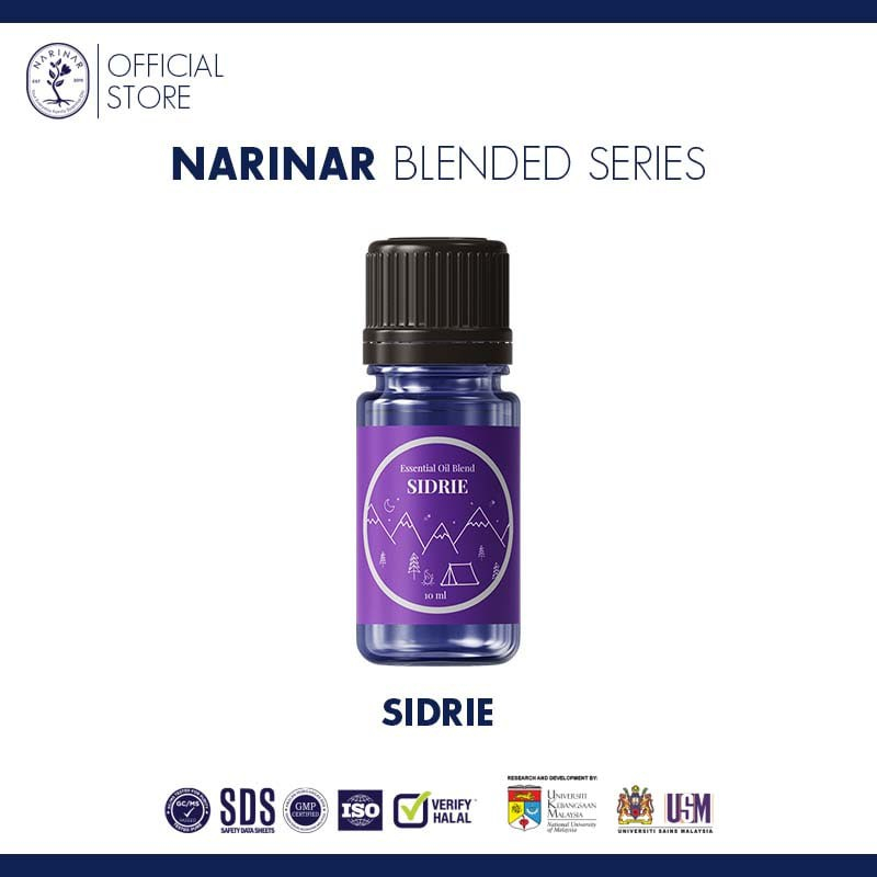 Narinar Sidrie - Blended Series Pure Natural Essential Aromatherapy Oil - Deep Sleep/ Calming/ Relaxing (10ml)