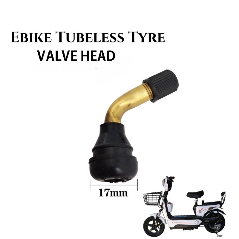 Ebike Valve Tire Electric Bicycle 14 x 2.50 Tubeless E Bike Tyre Tube Bend Head Valve E-Bike Scooter Tayar Skuter Elekt