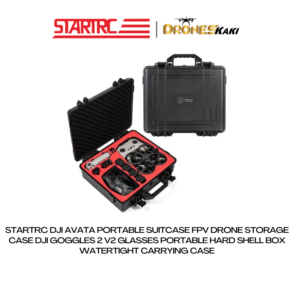 STARTRC DJI Avata Portable Suitcase FPV Drone Storage Case DJI Goggles 2 V2 Glasses Portable Hard Shell Box Watertight