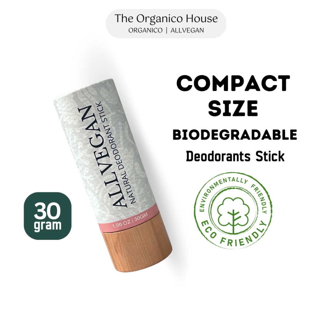 ALLVEGAN Natural Deodorant Stick Rose Vanila / Bergamot Mint / Lemon Teatree / Lavender Chamomile / Unscented