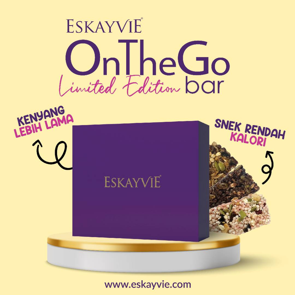 YUNAVALET Eskyvie OnTheGo bar 3 Variasi Terbaik 3 dalam 1 menambah tenaga dan mengenyangkan Bar Yogurt Kurma Choco