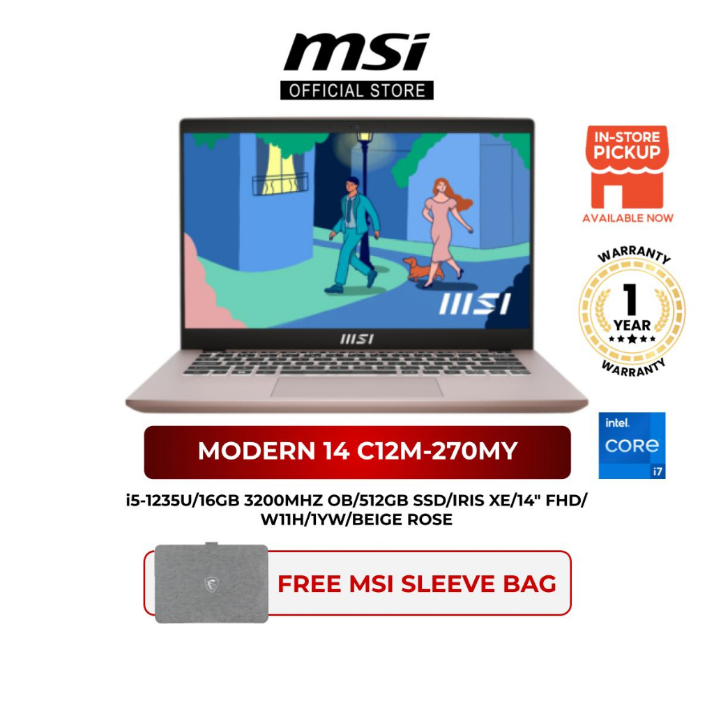 MSI Modern 14 C12M Price in Malaysia & Specs - RM3281 | TechNave