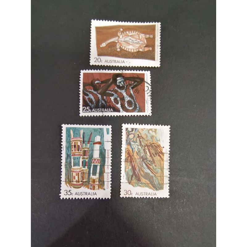 AUS60 Australia 1971 Aboriginal arts complete set 4v used