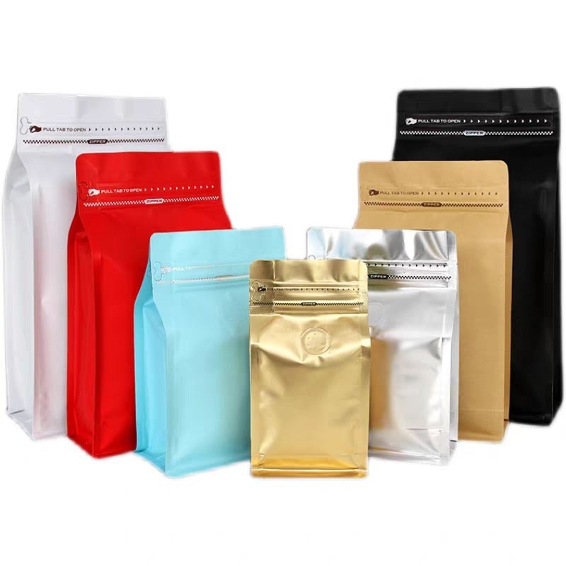 One Way Valve Aluminium Zip-lock Coffee Bean Bag Kopi Bag 100g 250g 500g 1kg Beg Packaging Merah Red Warna Color l咖啡豆袋