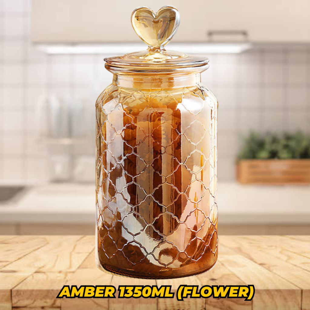 CHERRY  Bekas balang kaca kuih Raya moroccan love kedap udara food jar cointainer