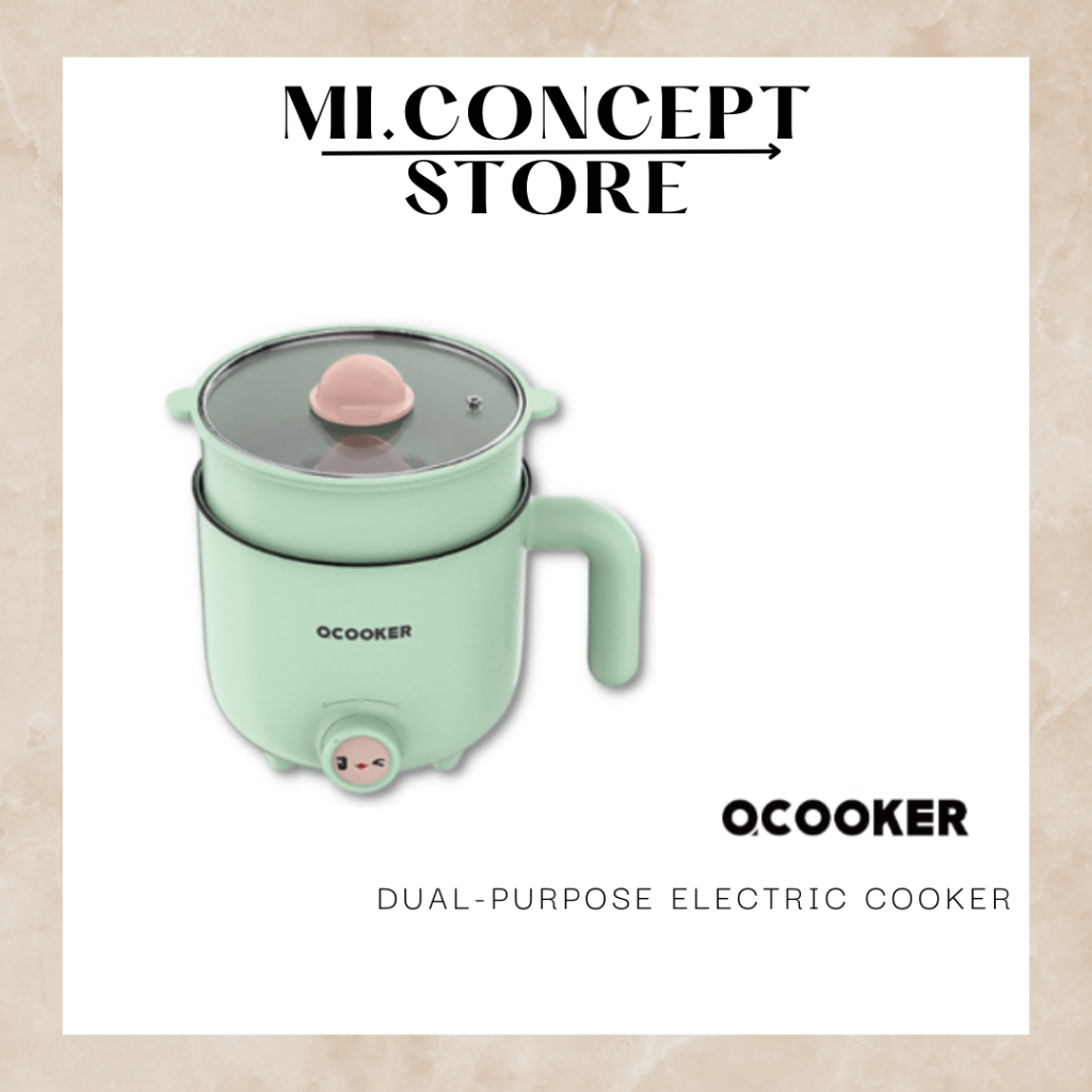 Xiaomi OCOOKER Dual-purpose Electric Cooker 600W 220V 1.2L Steam and Cook Non-stick Hot Pot 电热锅