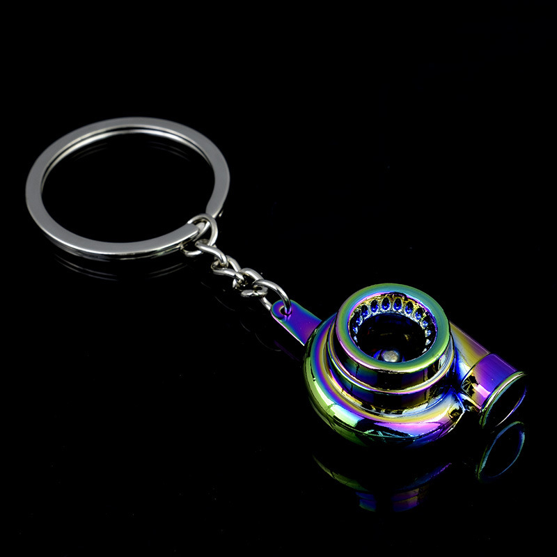 【Ready stock】Creative mini double handcuff key Turbo & Wheel Rim Keychain Car modified disc brake pump key chain