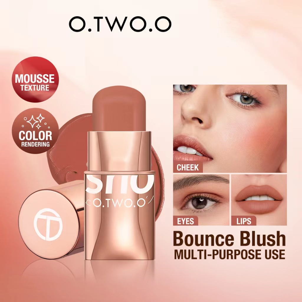 【' 】The Beauty Street O.TWO.O Makeup Blush Stick Hydrating Gloss Lip & Cheek Eye Blusher Highlight