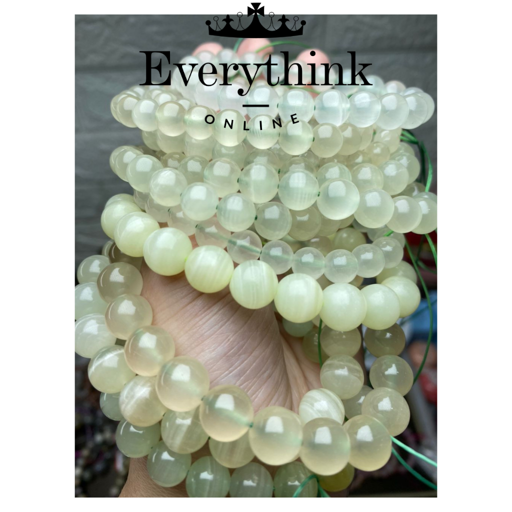 [NATURAL CRYSTAL] PREMIUM GRADE GREEN CALCITE RHODOCHROSITE ICE LACE RARE MINERAL BRACELET 天然水晶高货稀有品质绿纹石绿红纹石宝石级别手串