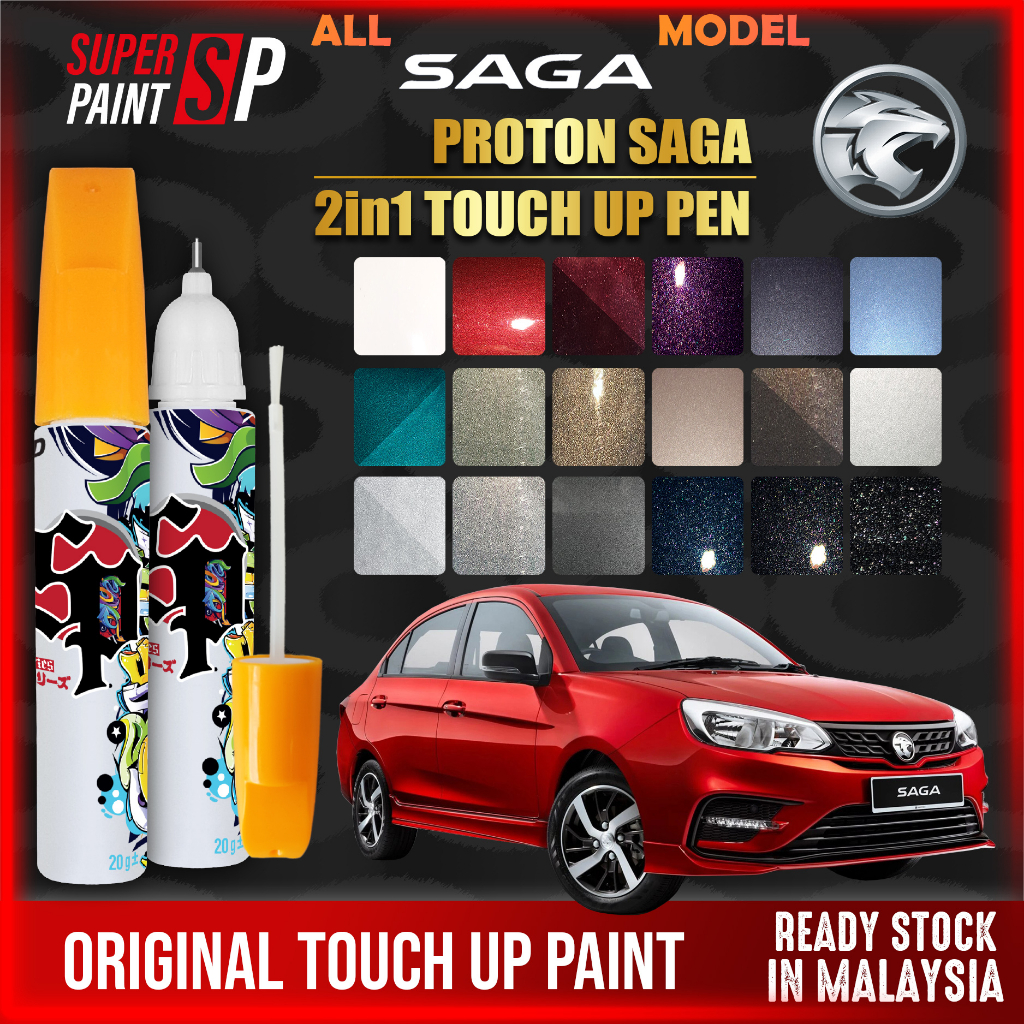 【 PROTON SAGA 】 Car Touch Up Pen All Colors Touch Up Paint Body Scratches Pro Remover Tool DIY Calar Cat Kereta Aikka补漆笔