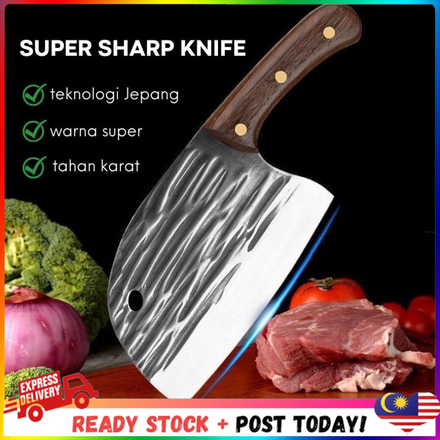 【high quality】Super Sharp Knife Japan Japanese Knife Original Kitchen Knife High Quality Carbon Stainless Steel For Kitchens Black Steel Nonstick Kitchen Knife Set Seven-piece set Five-p