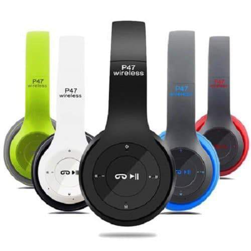 【P47】Headphone Bluetooth Wireless On-the-ear Headphones HIFI Bass Stereo Wireless Headsets Earphone with Mic