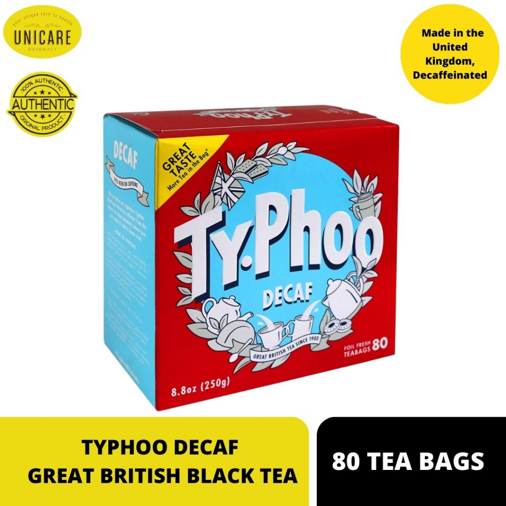 TYPHOO DECAF (CAFFEINE FREE) GREAT BRITISH BLEND TEA (80 TEA BAGS)