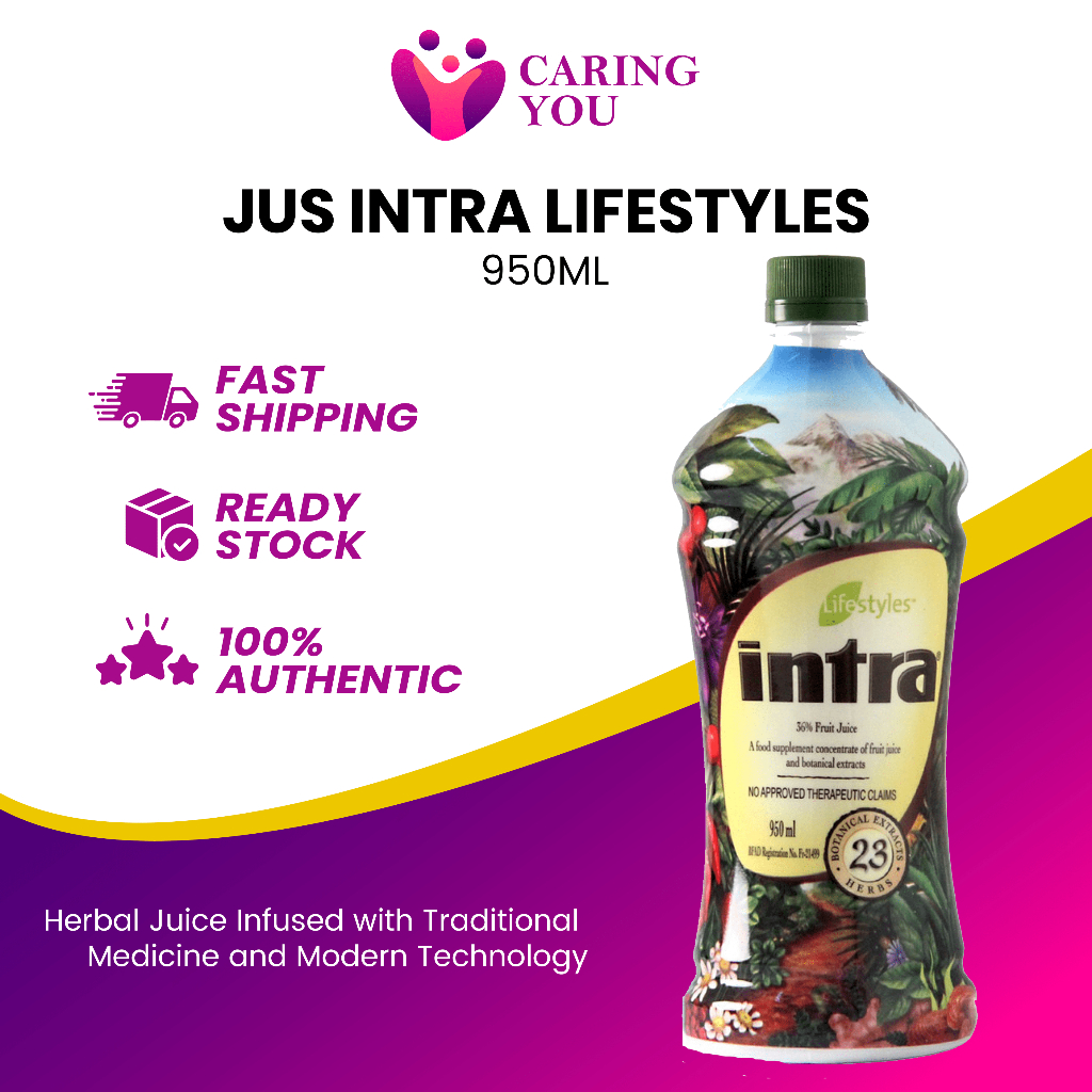 JUS INTRA Lifestyles 100% ORIGINAL 950ML Health Care Immune Booster Minuman Kesihatan Jus Herba