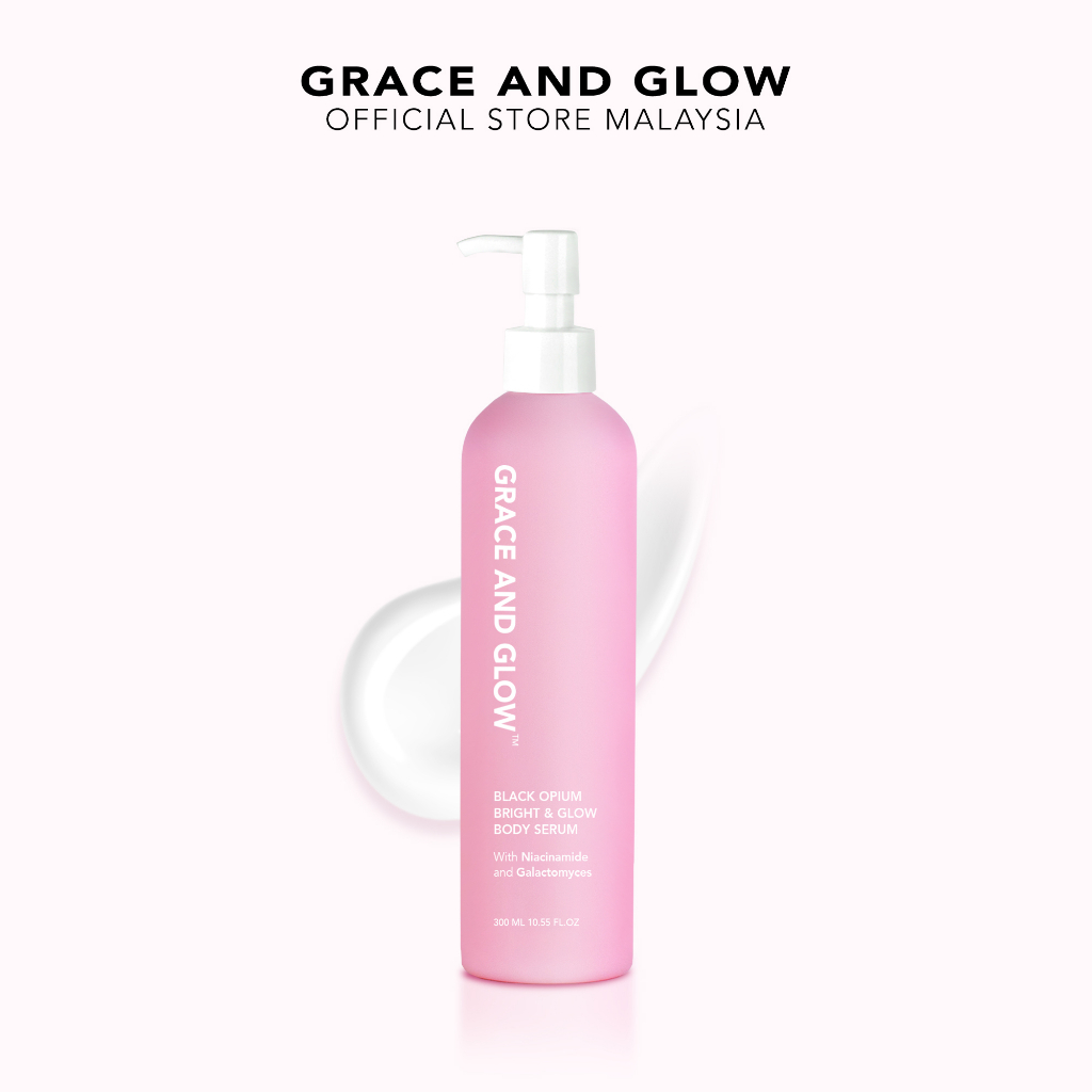 Grace and Glow Black Opium Ultra Bright & Glow Solution Body Serum - Brightening Lotion Cream Pemutih with Niacinamide