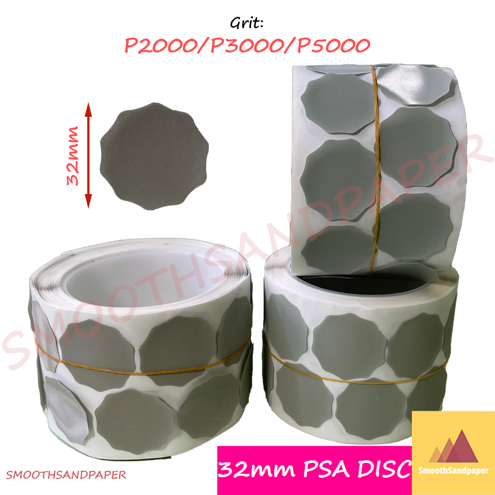 32mm Microabrasive Self Adhesive P2000/P3000/P5000 Sandpaper Roll Paint Point Grinding Sand Disc 梅花圆片连卷背胶点磨自粘砂碟汽车漆点打磨砂纸 image 4