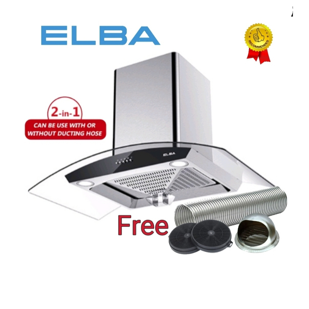 [ 2+10 Years Warranty] ELBA INFINITO 1400m³ Cooker Hood EH-J9088(SS) / EHJ9088(SS)