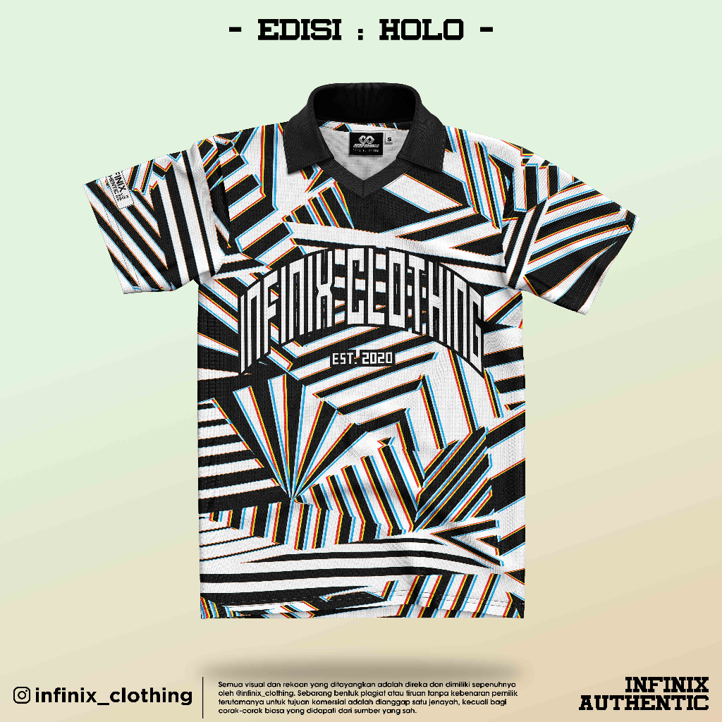 INFINIX CLOTHING® Oversized Retro Streetwear Jersey - EDISI HOLO