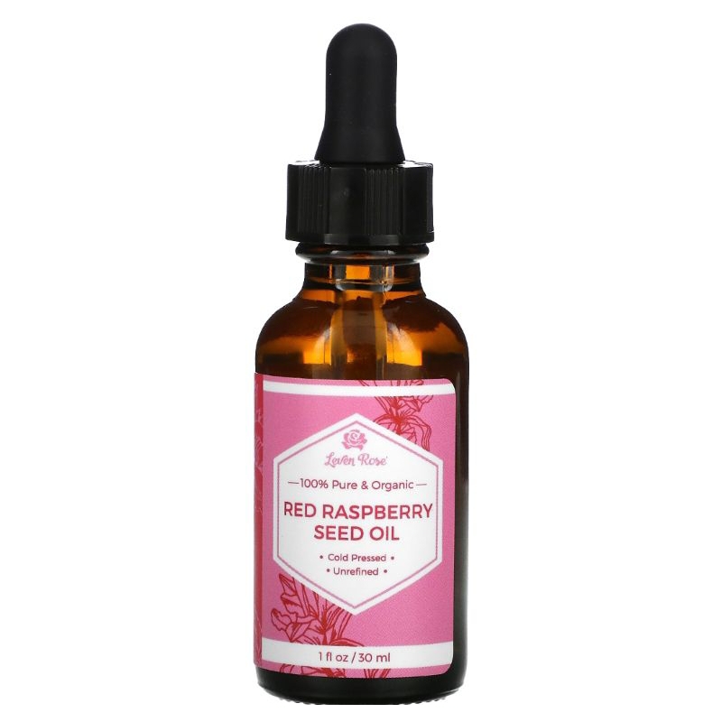 Leven Rose 100% Pure & Organic, Red Raspberry Seed Oil, 1 fl oz (30 ml)