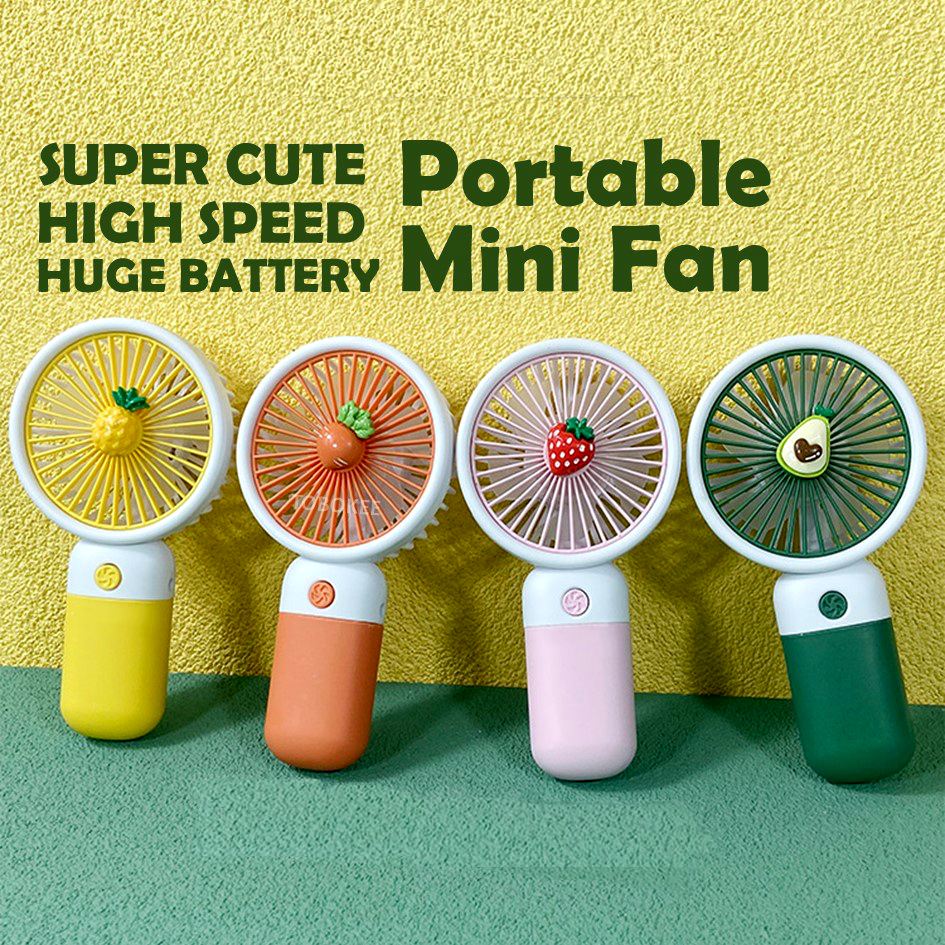 2023 Kipas Mini Portable Usb Fan Rechargeable Strong Wind Kipas Pegang Mini Fan For Student Cute Handheld Fan