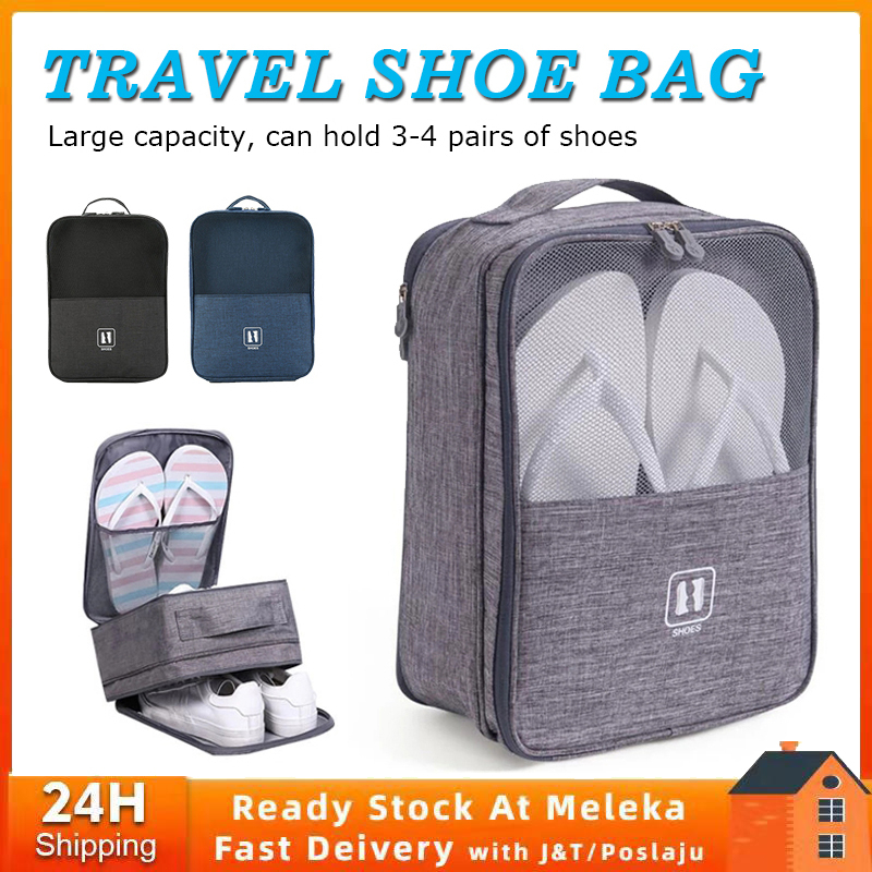 Travel Shoe Bag Organizer Portable Shoe Storage Bag Zipper Waterproof Dust-Proof Portable Shoe Bag Beg Kasut Cuti 鞋袋