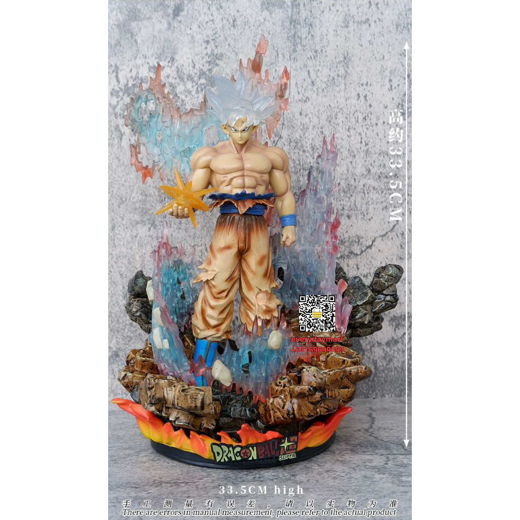 DRAGON BALLGOKU 33cm THREE HEADS ILLUMINATEDACTION FIGURE TOYS STATUES七龙珠fc悟空3头雕手办模型