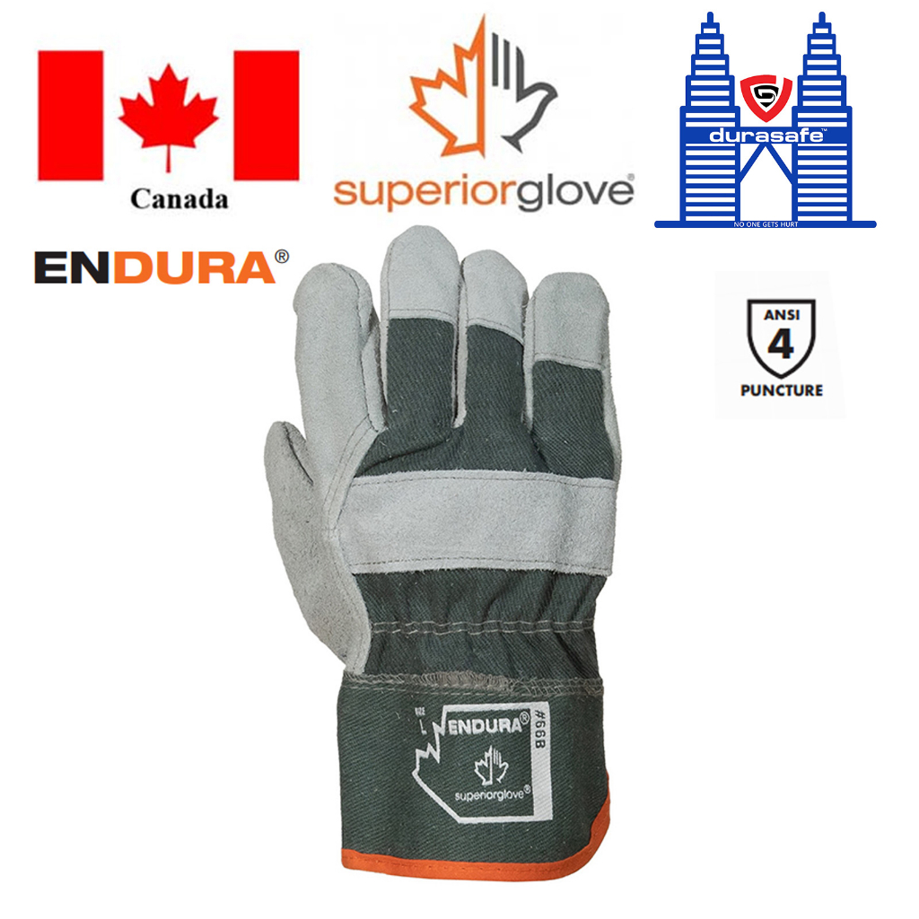 SUPERIOR 66B Split Leather Fitter Glove Size L,XL,XXL