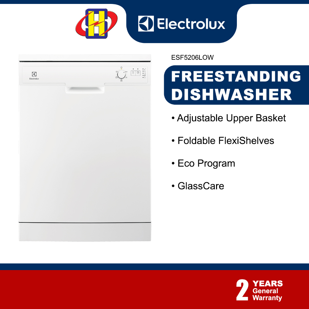 Electrolux Dishwasher (11.7L) 13 Place Settings Air Dry Dishwasher ESF5206LOW