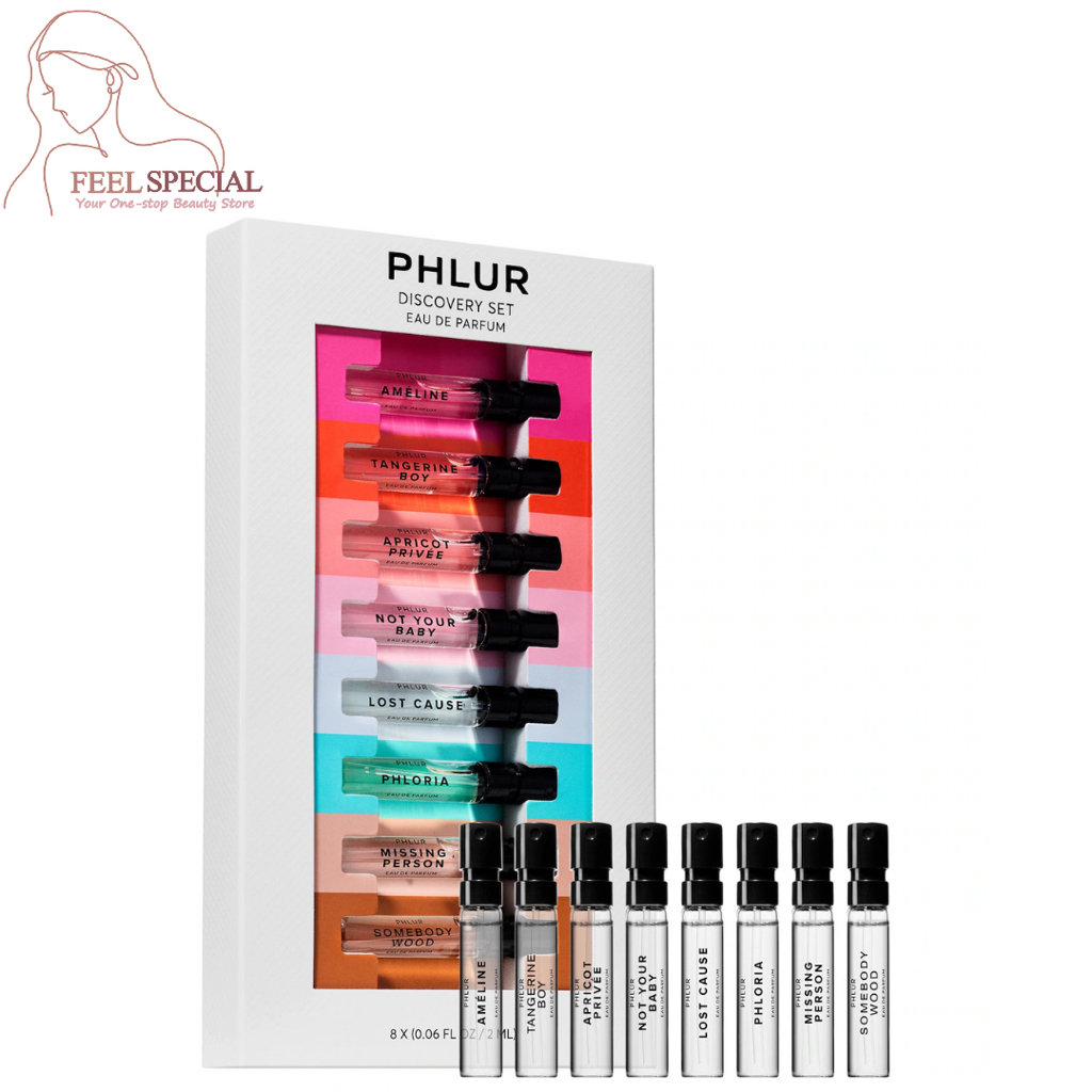 KL READY STOCK | PHLUR Fragrance Discovery Set / Kit - Perfume Missing Person Wood Baby Apricot Lost Cause