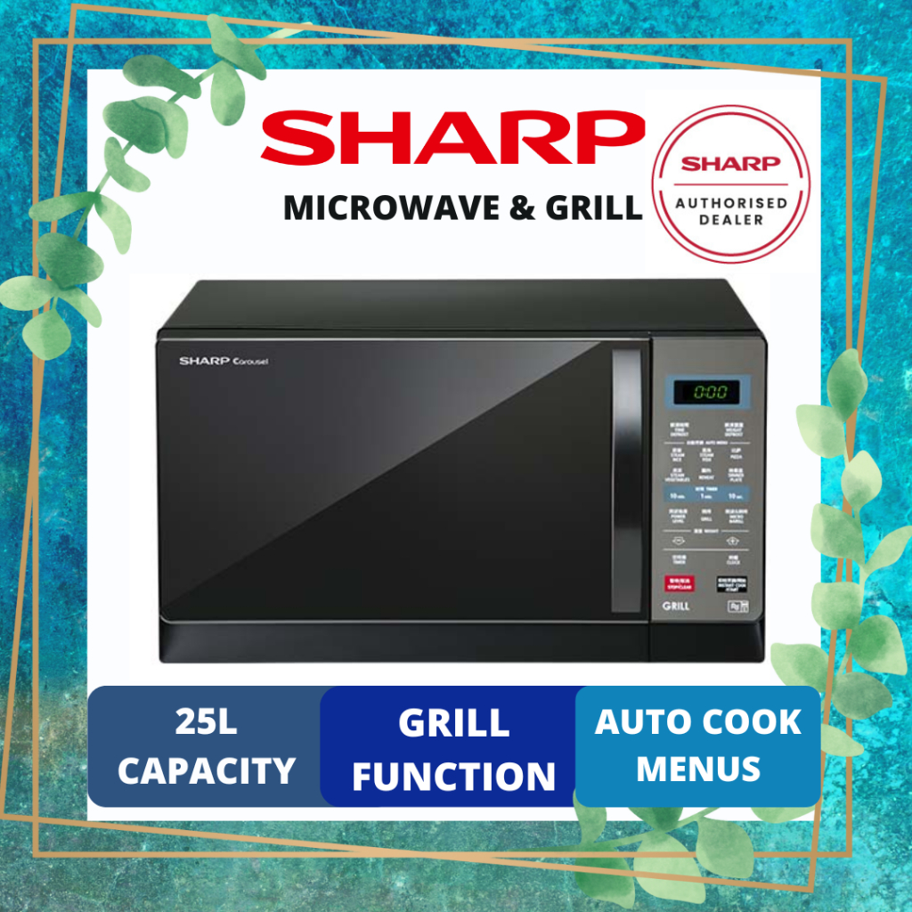 【FREE BUBBLE WRAP】 Sharp Microwave Oven With Grill R607EK (25L)