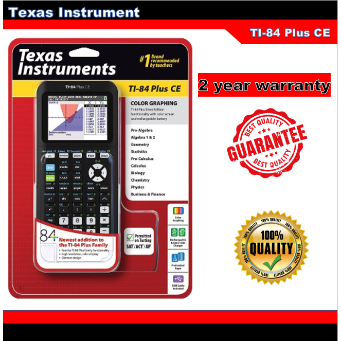 (2 years warranty )Texas Instruments TI-84 Plus CE Graphing Calculator TI 84 plus ce ti84